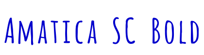 Amatica SC Bold шрифт